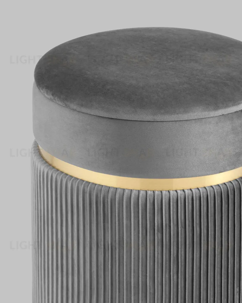 Пуф Миранда с ящиком велюр серый УТ000025563