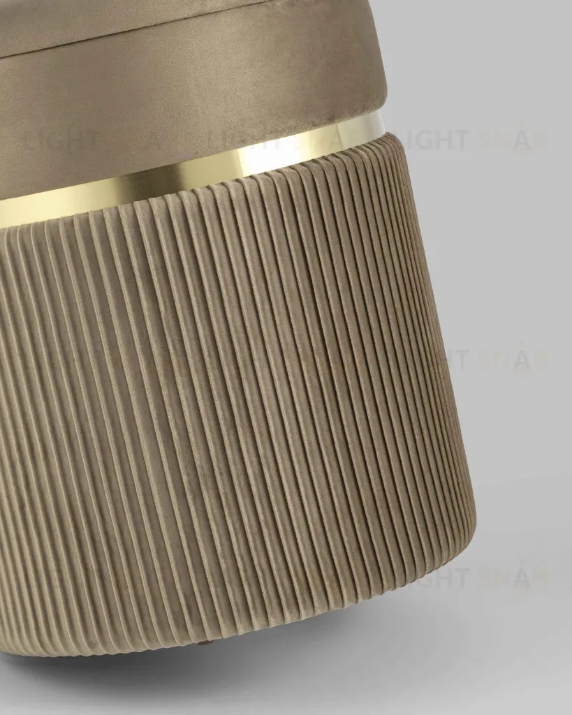 Пуф Миранда с ящиком велюр бежевый УТ000025562