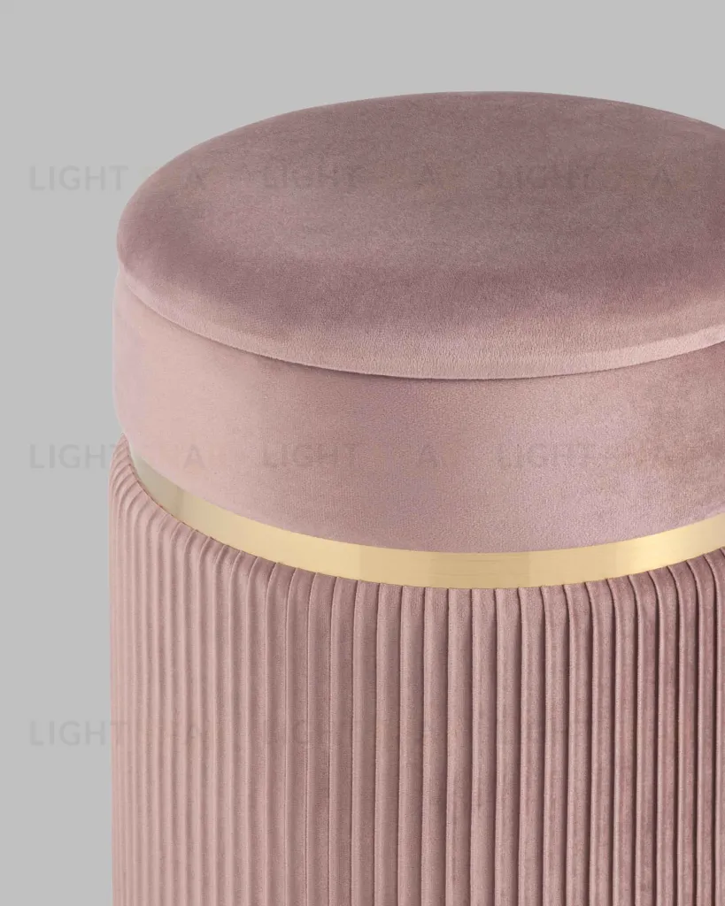 Пуф Миранда с ящиком велюр розовый УТ000025564