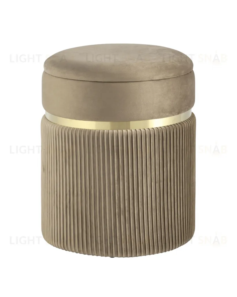 Пуф Миранда с ящиком велюр бежевый УТ000025562