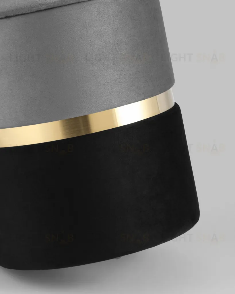 Пуф Кэрри с ящиком велюр серо-черный УТ000025555