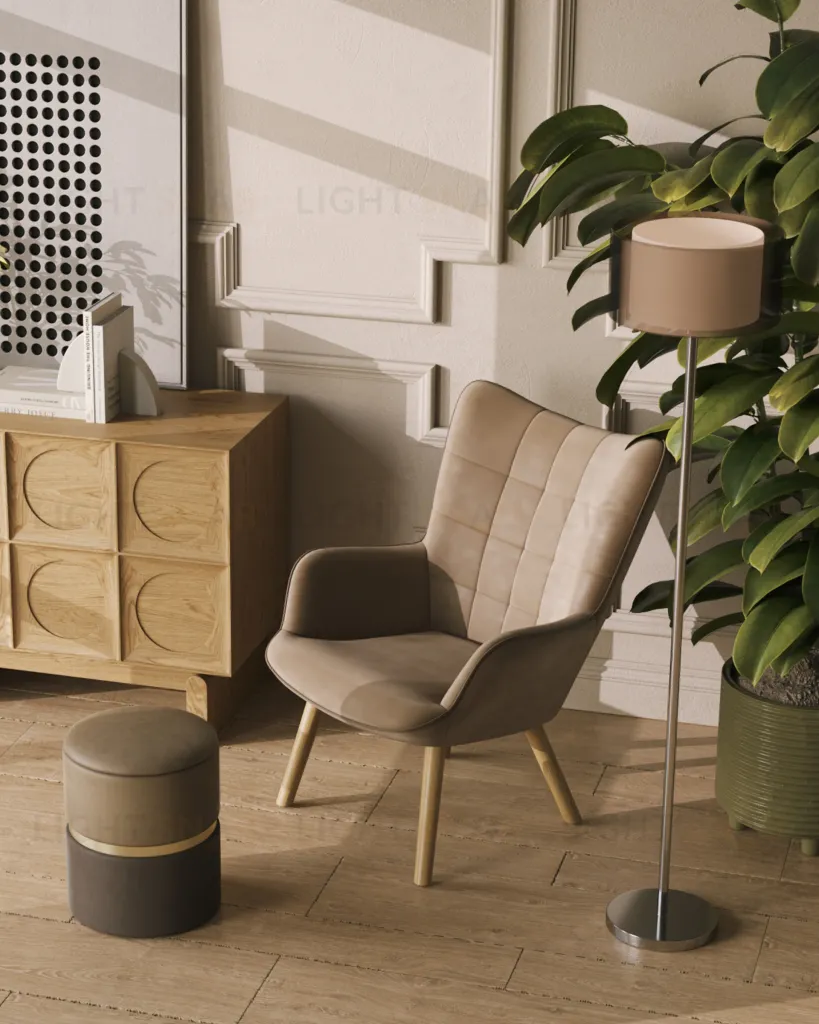 Пуф Кэрри с ящиком велюр коричневый УТ000025557