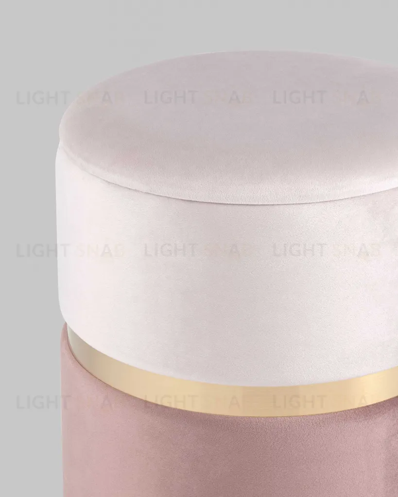 Пуф Кэрри с ящиком велюр розовый УТ000025554