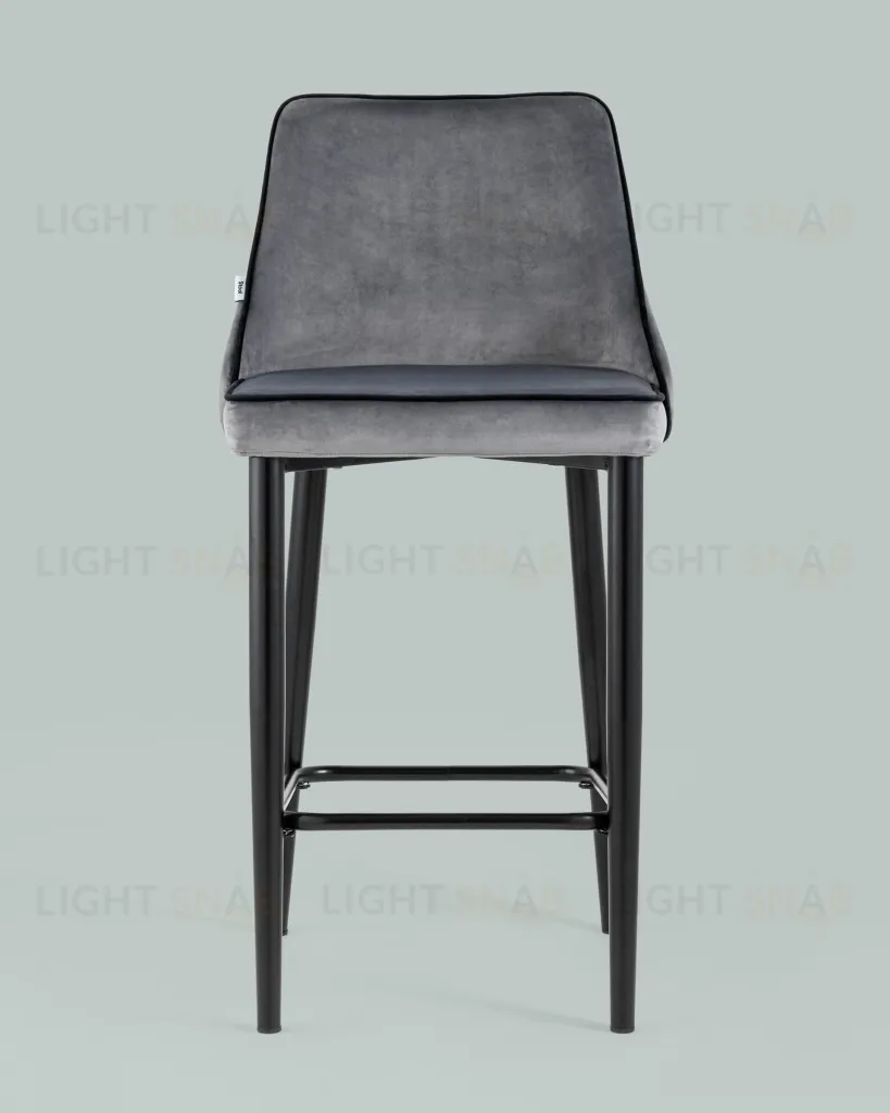 Стул полубарный Коби велюр серый УТ000025305