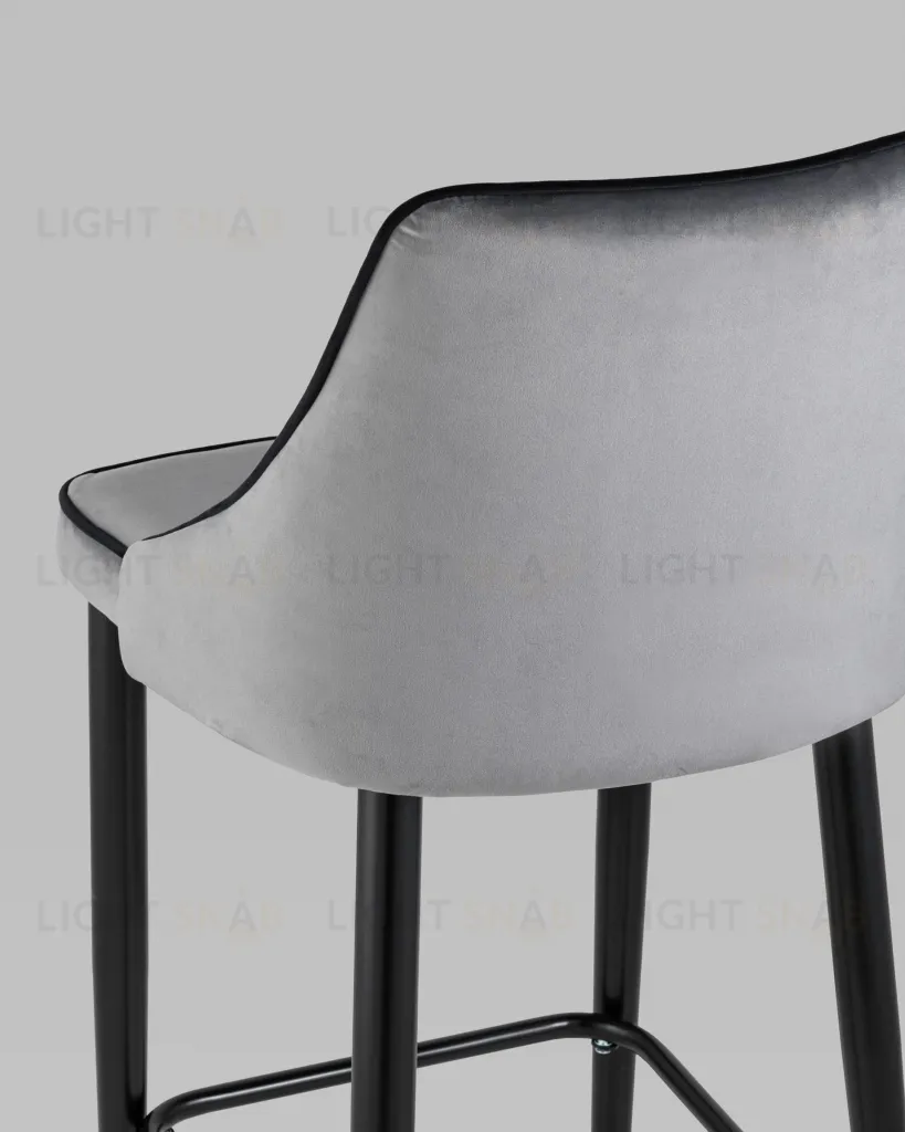 Стул полубарный Коби велюр серый УТ000025305