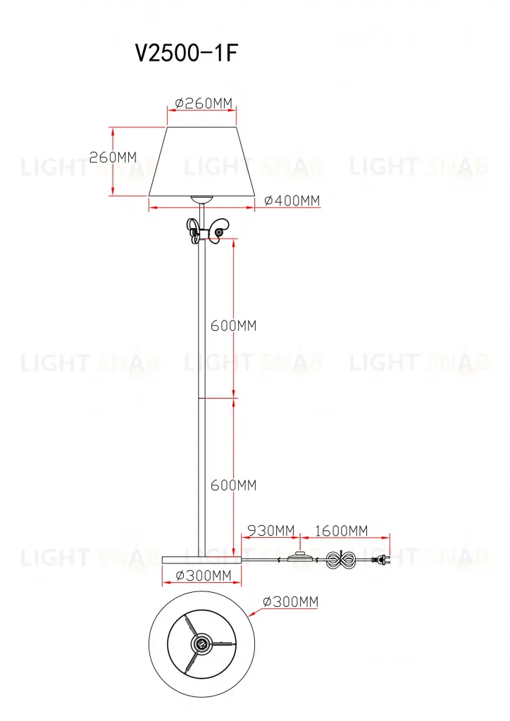 Торшер Moderli V2500-1F Riccardo 1*E14*60W УТ000021529