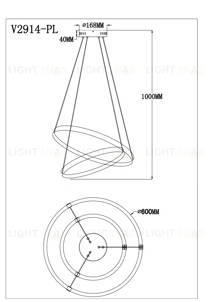 Светодиодная подвесная люстра Moderli V2914-PL Lama LED 96W УТ000021654