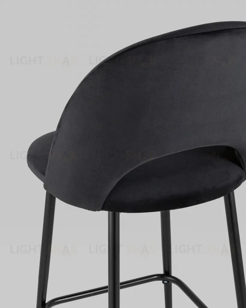 Стул полубарный Меган велюр черный УТ000025280
