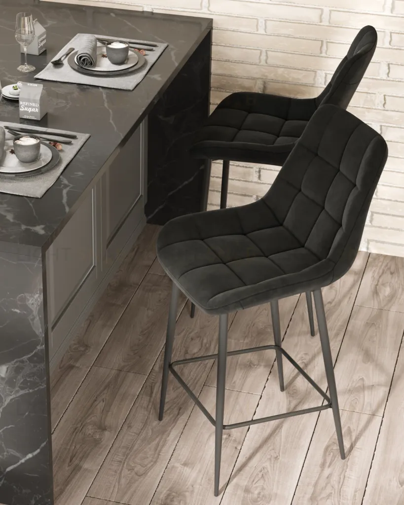 Стул полубарный Флекс велюр черный УТ000025265