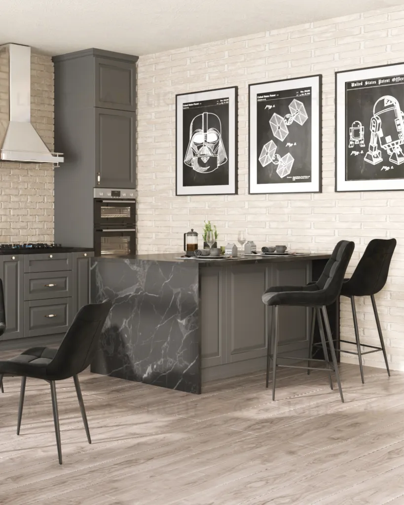 Стул полубарный Флекс велюр черный УТ000025265