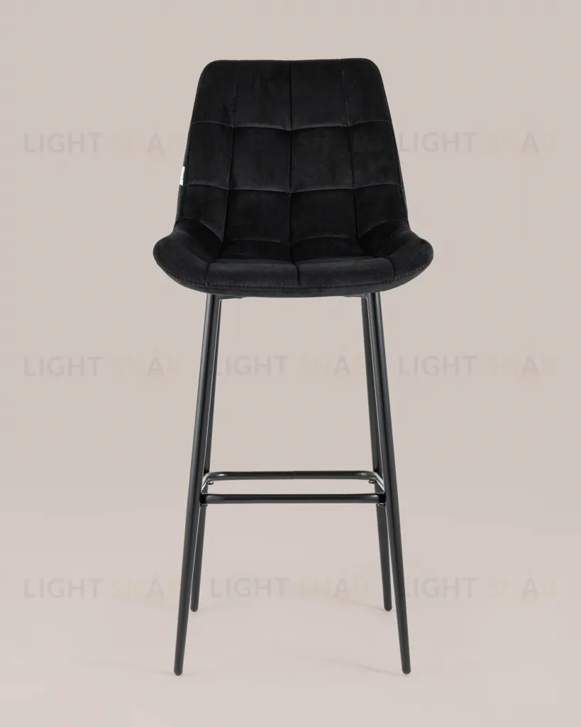 Стул барный Флекс велюр черный УТ000025269