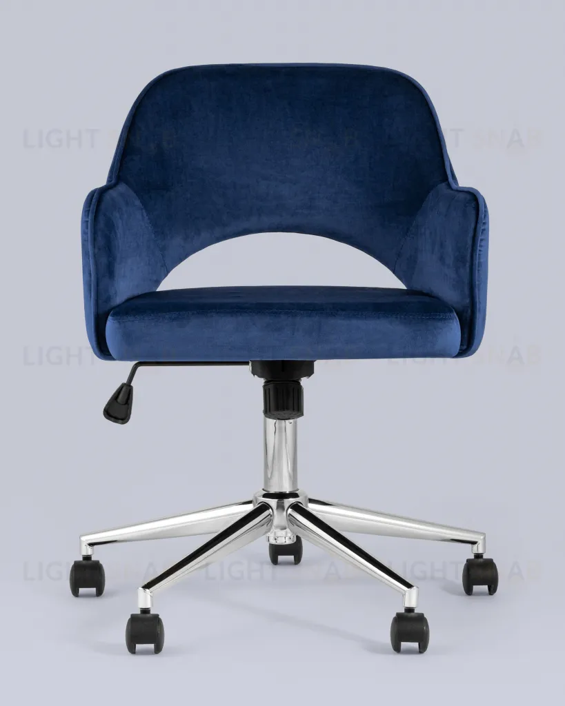 Кресло компьютерное Кларк велюр синий УТ000005057
