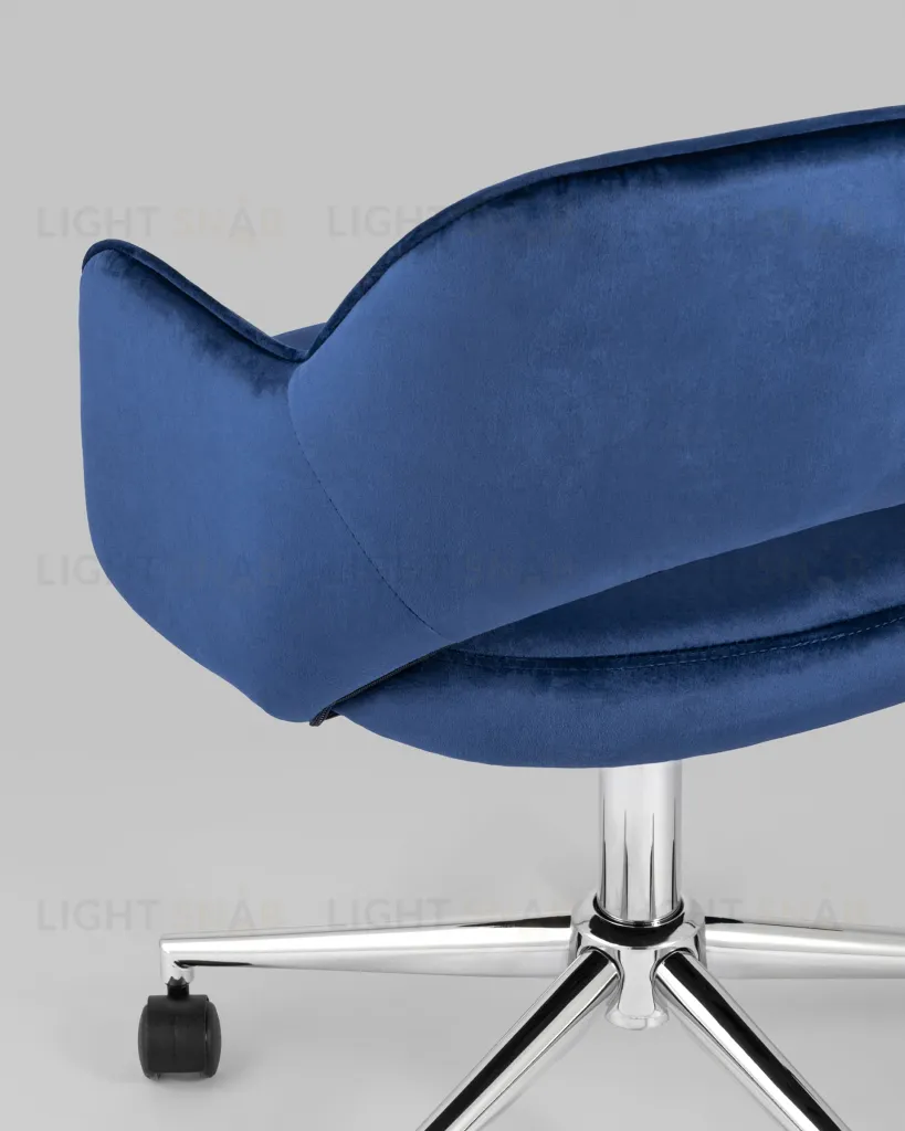 Кресло компьютерное Кларк велюр синий УТ000005057