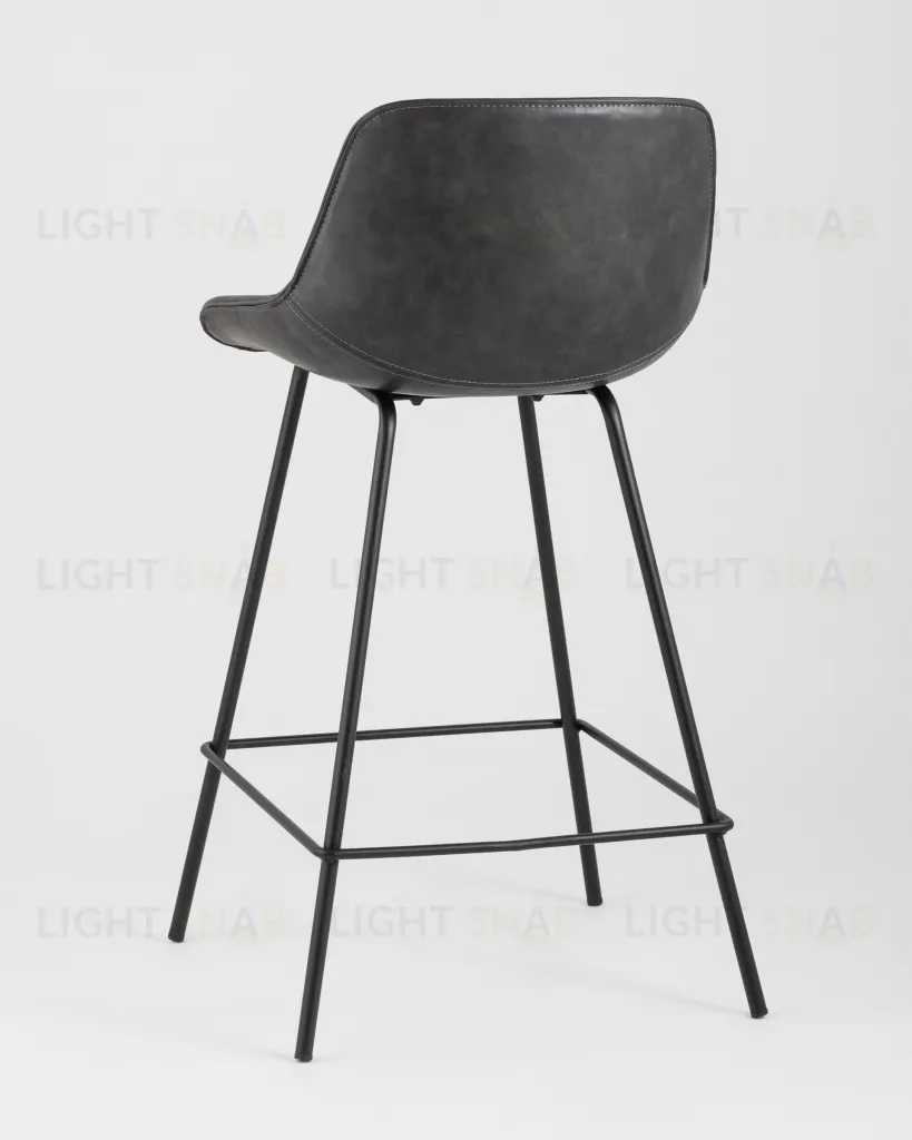 Стул полубарный TEXAS экокожа серый УТ000003961