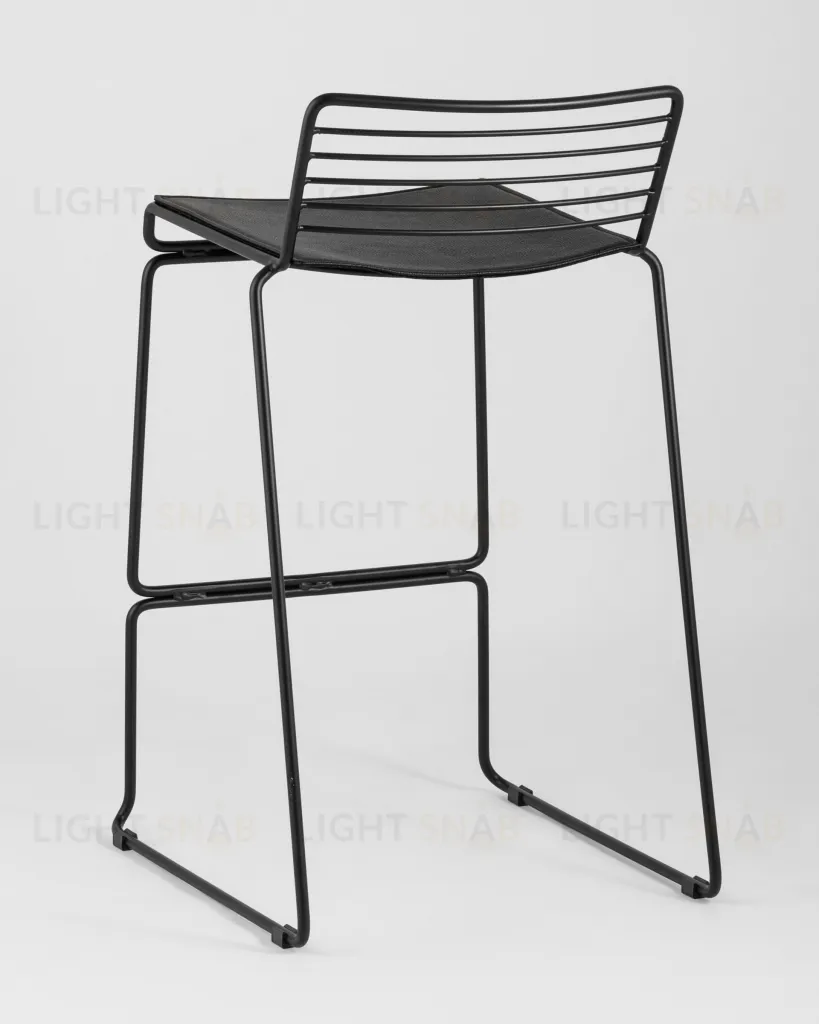 Стул полубарный Danny черный с черной подушкой УТ000004224