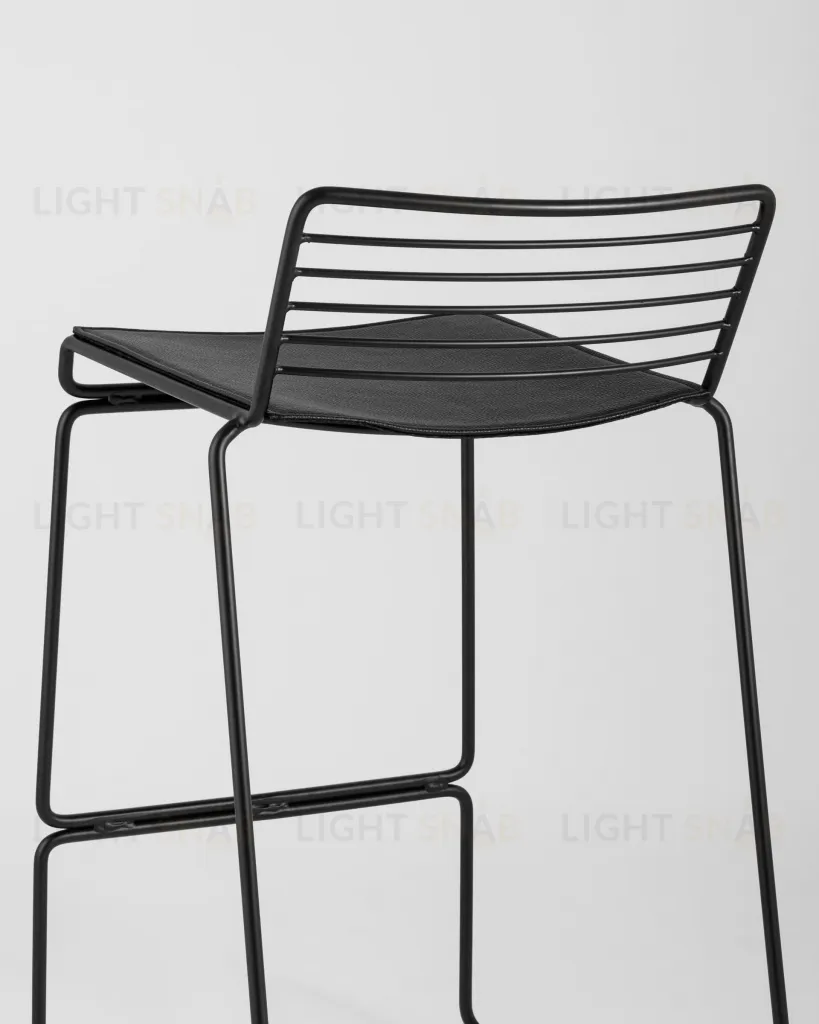 Стул полубарный Danny черный с черной подушкой УТ000004224
