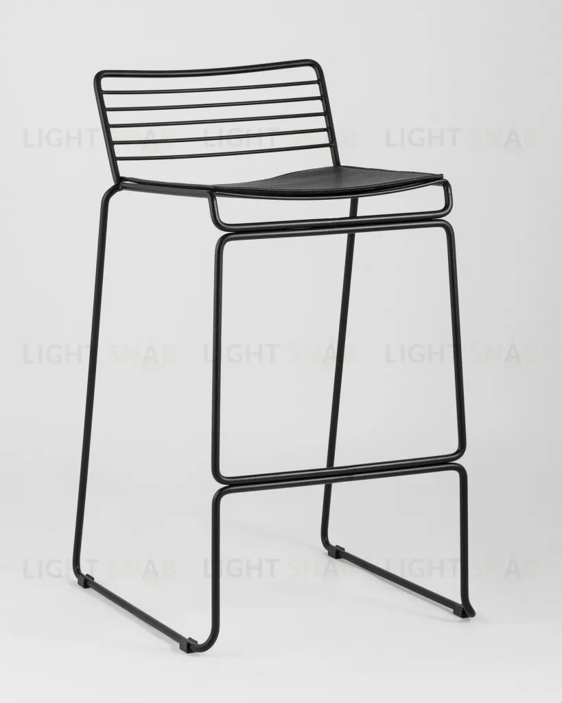 Стул полубарный Danny черный с черной подушкой УТ000004224