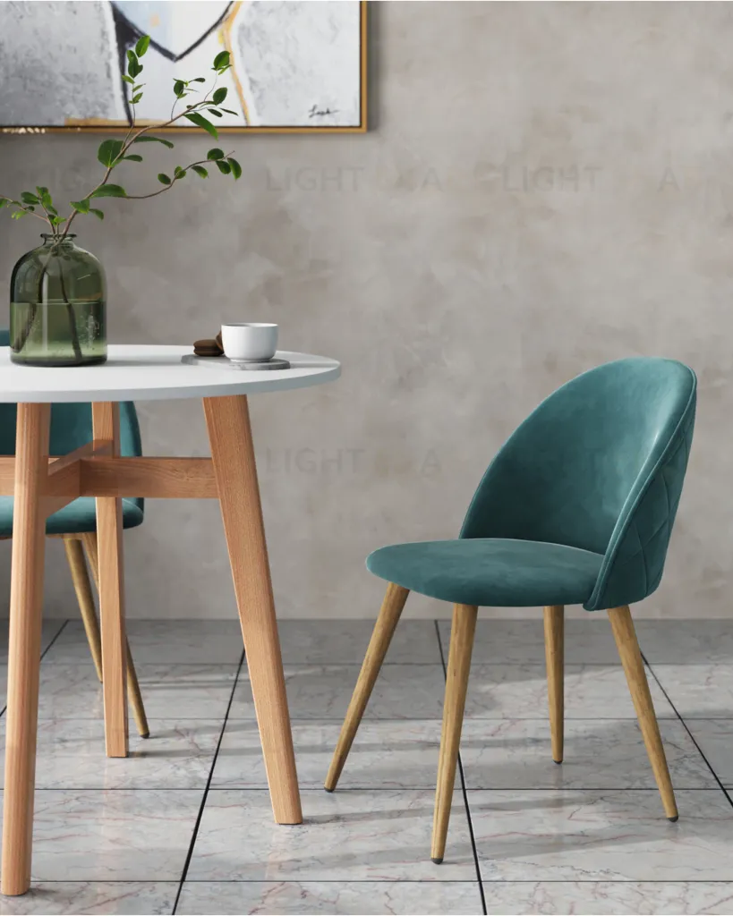 Стул Лион велюр с ромбами аквамарин УТ000002228