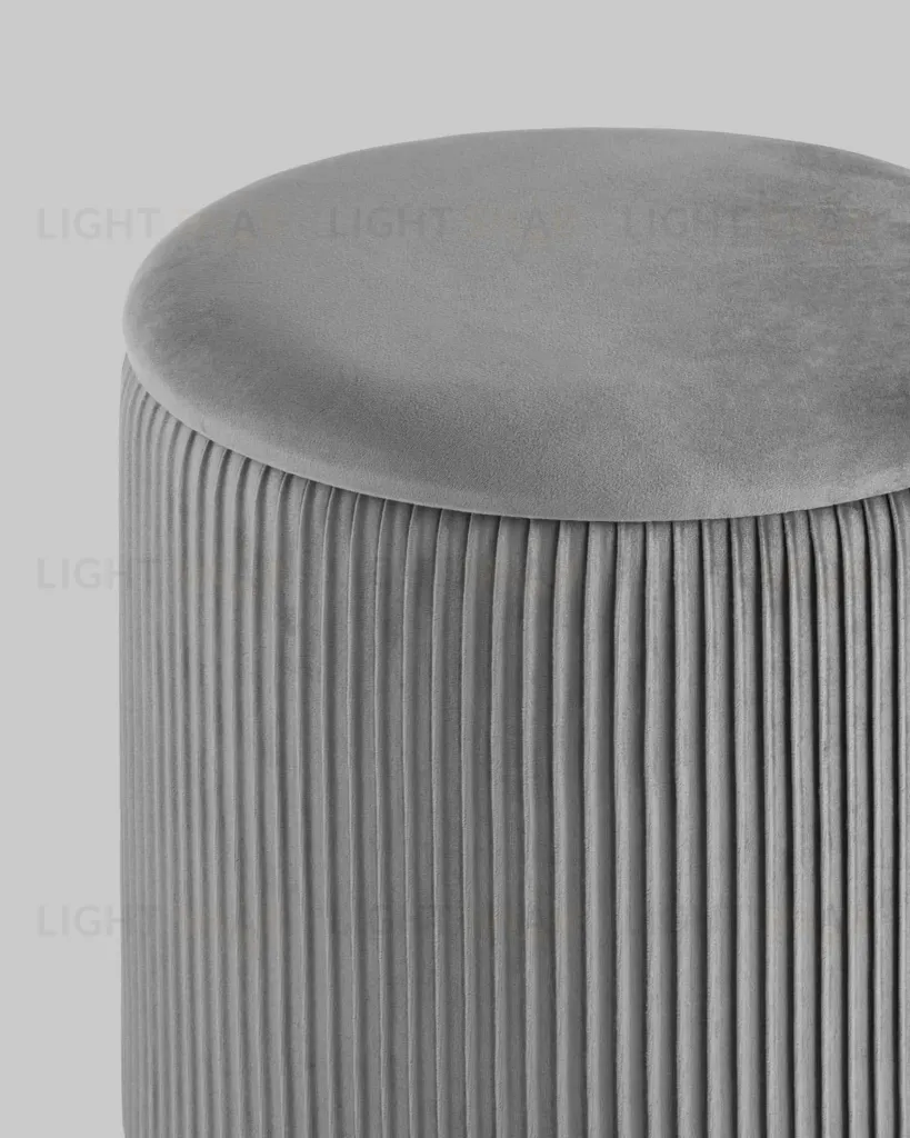 Пуф Шарлотта с ящиком велюр серый УТ000025559