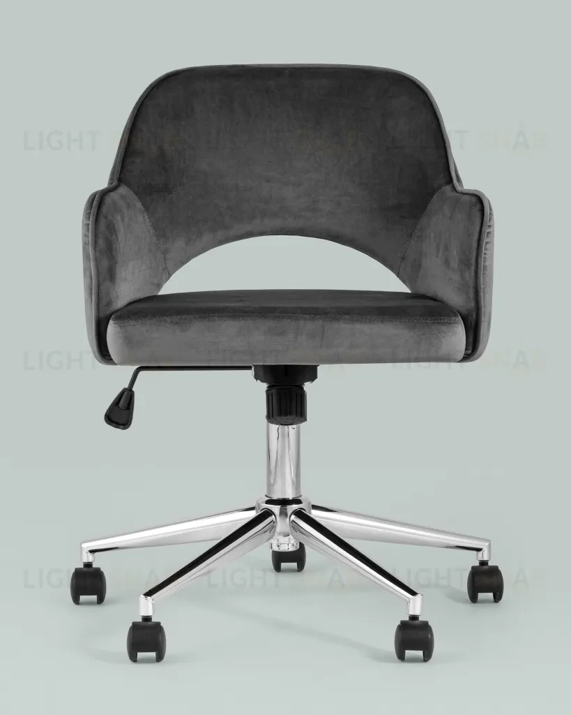Кресло компьютерное Кларк велюр серый УТ000005058