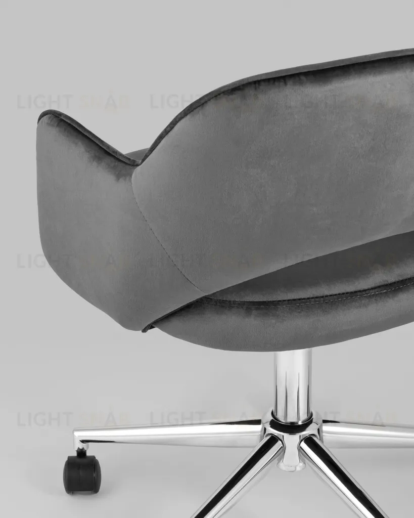Кресло компьютерное Кларк велюр серый УТ000005058