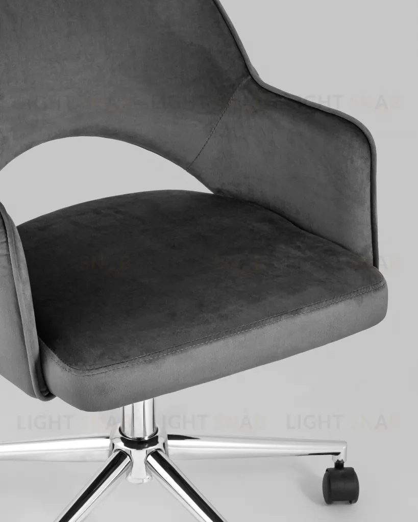 Кресло компьютерное Кларк велюр серый УТ000005058
