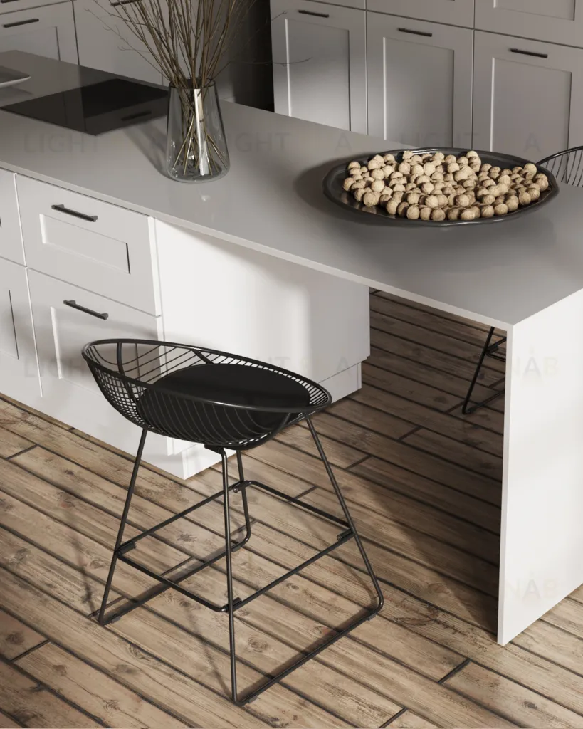 Стул полубарный UFO черный с черной подушкой УТ000004225