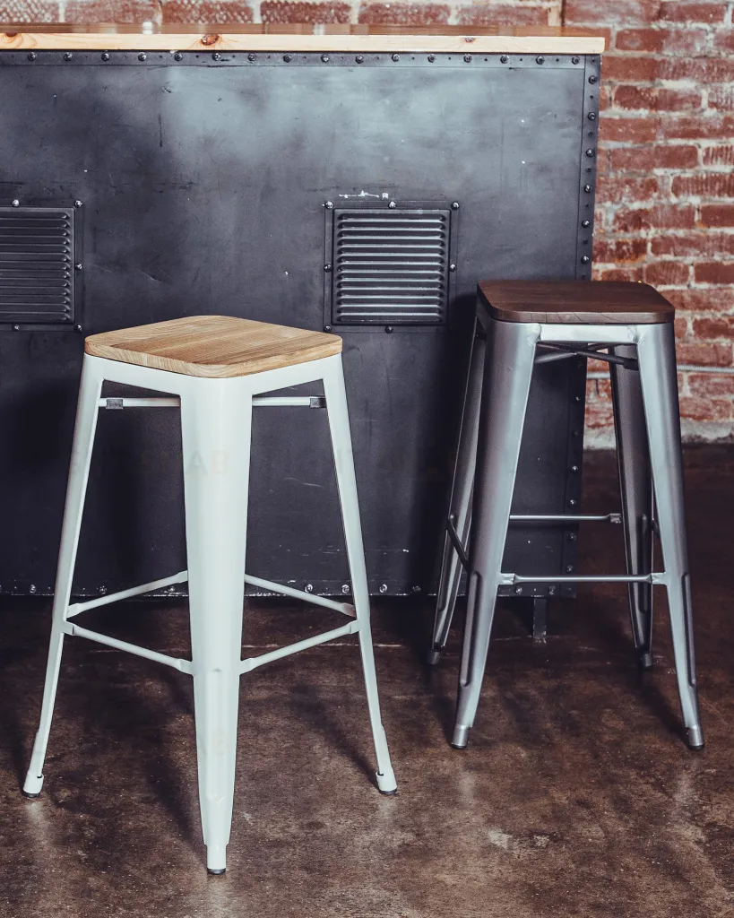 Стул барный TOLIX WOOD белый глянцевый УТ000001864