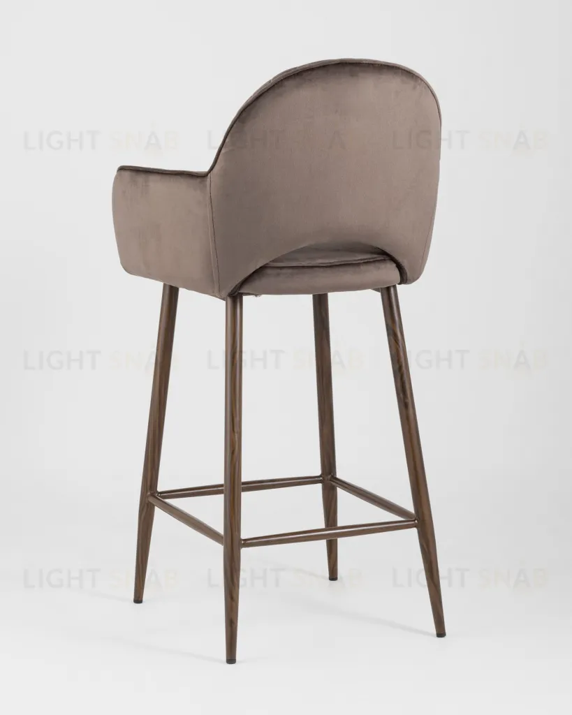 Стул полубарный Венера диамант велюр коричневый УТ000004924