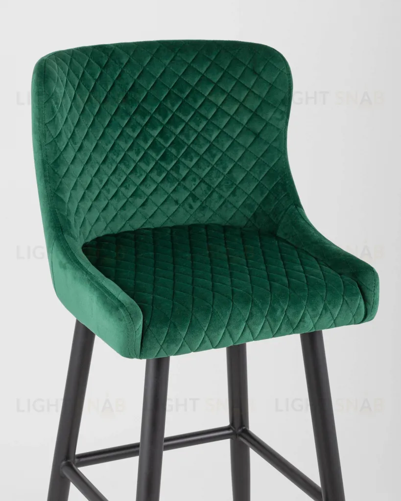 Стул барный Ститч велюр изумрудный УТ000002263
