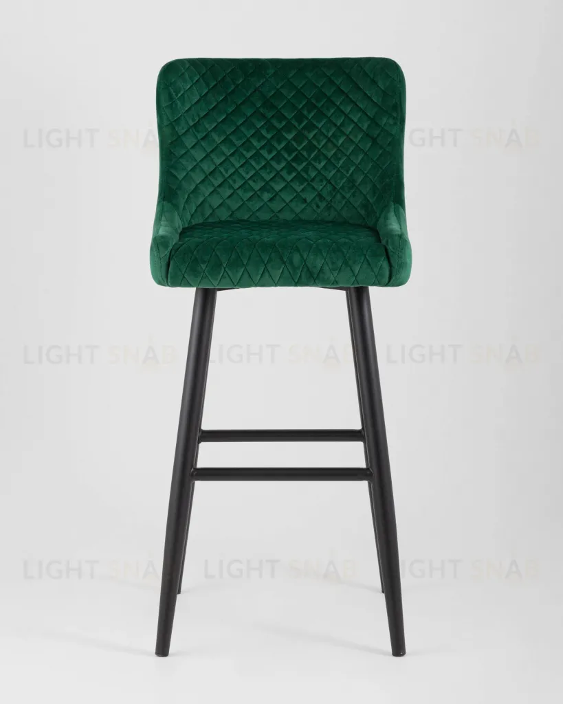 Стул барный Ститч велюр изумрудный УТ000002263