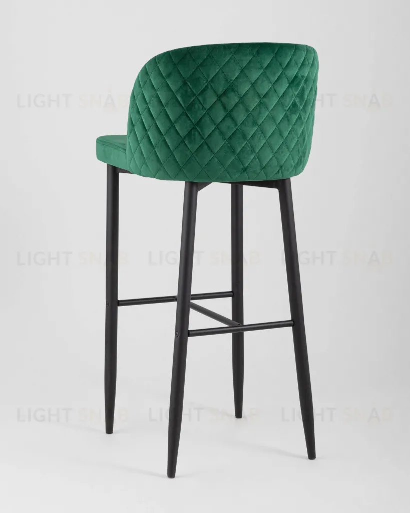 Стул барный Оскар велюр изумрудный УТ000002254