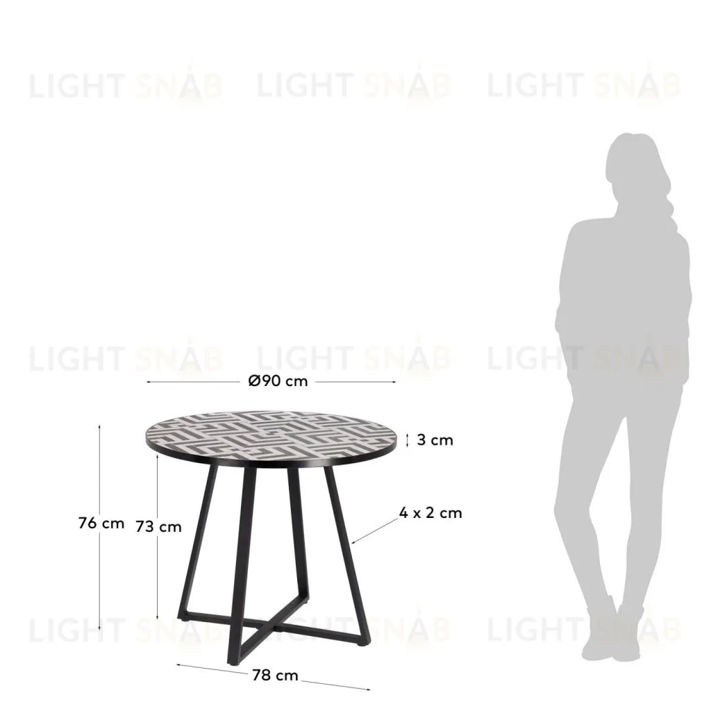 Круглый стол Tella Ø90 081792