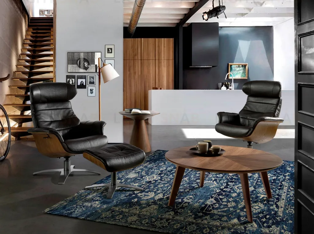 Угловой столик из орехового шпона ET652 /2043 068791