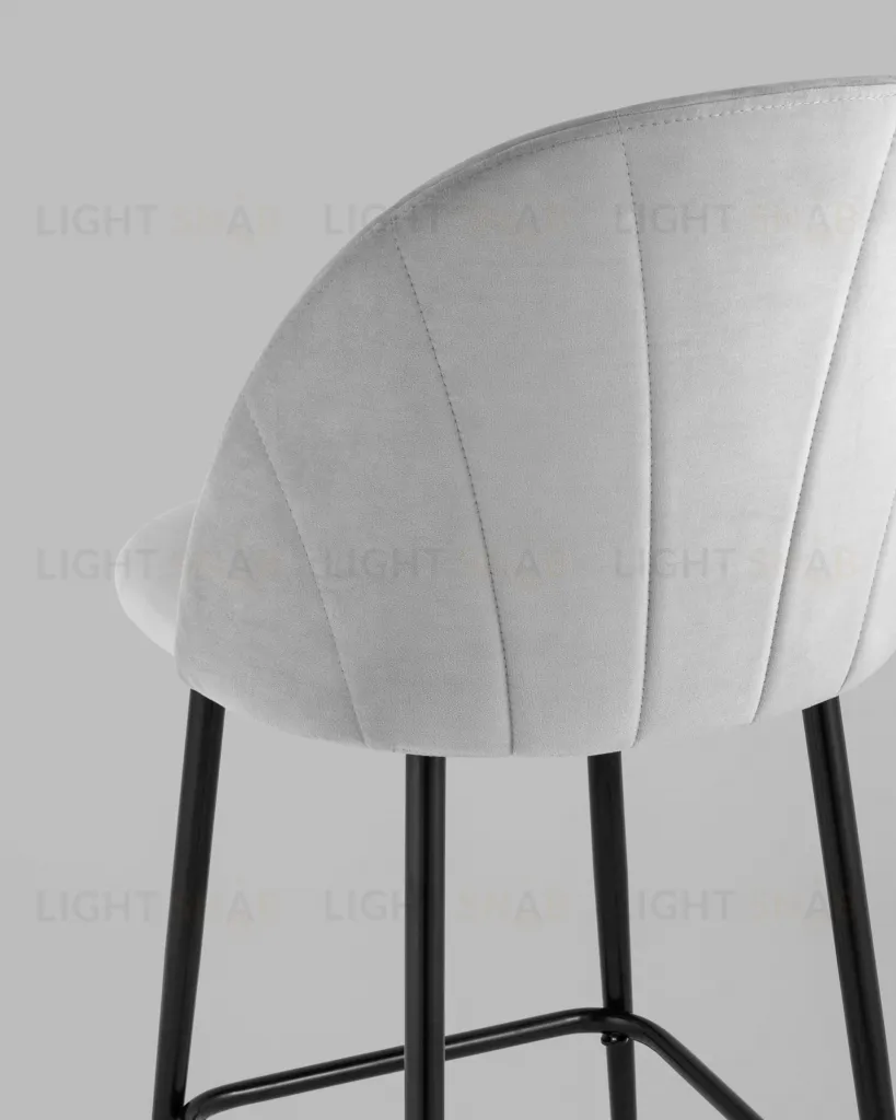 Стул полубарный Логан SN велюр светло-серый УТ000042213