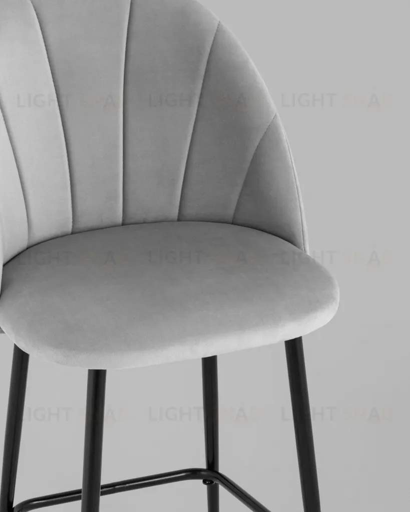 Стул полубарный Логан SN велюр светло-серый УТ000042213