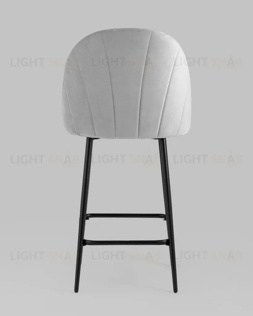Стул полубарный Логан SN велюр светло-серый УТ000042213