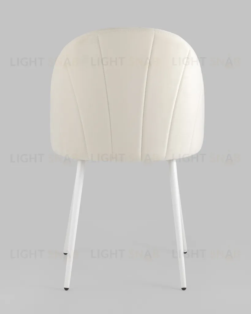 Стул Логан SN велюр молочный белые ножки УТ000042203
