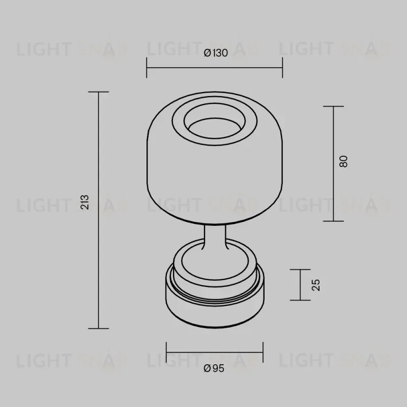 Настольная лампа Maytoni MOD286RL-L3B3K 