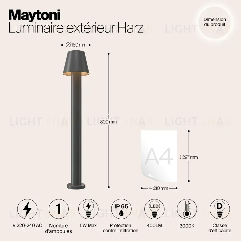 Садово-парковый светильник Maytoni O421FL-L5GF O421FL-L5GF