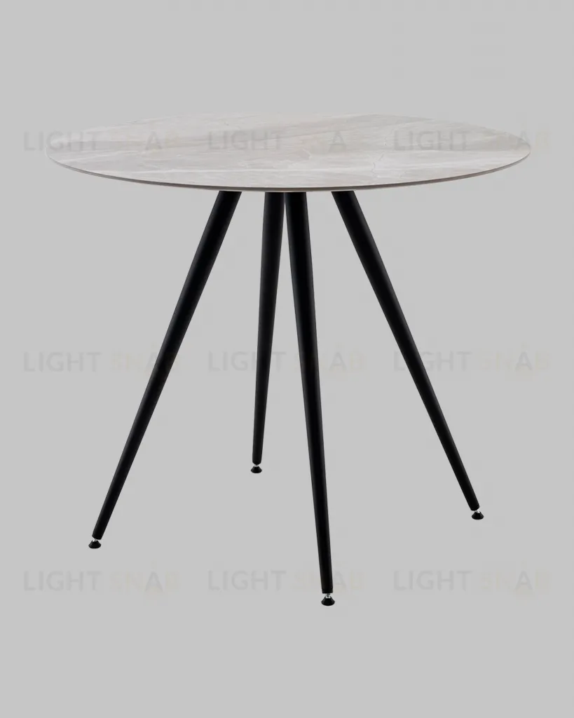 Стол Ники круглый столешница керамика Italian light grey 900 УТ000041257