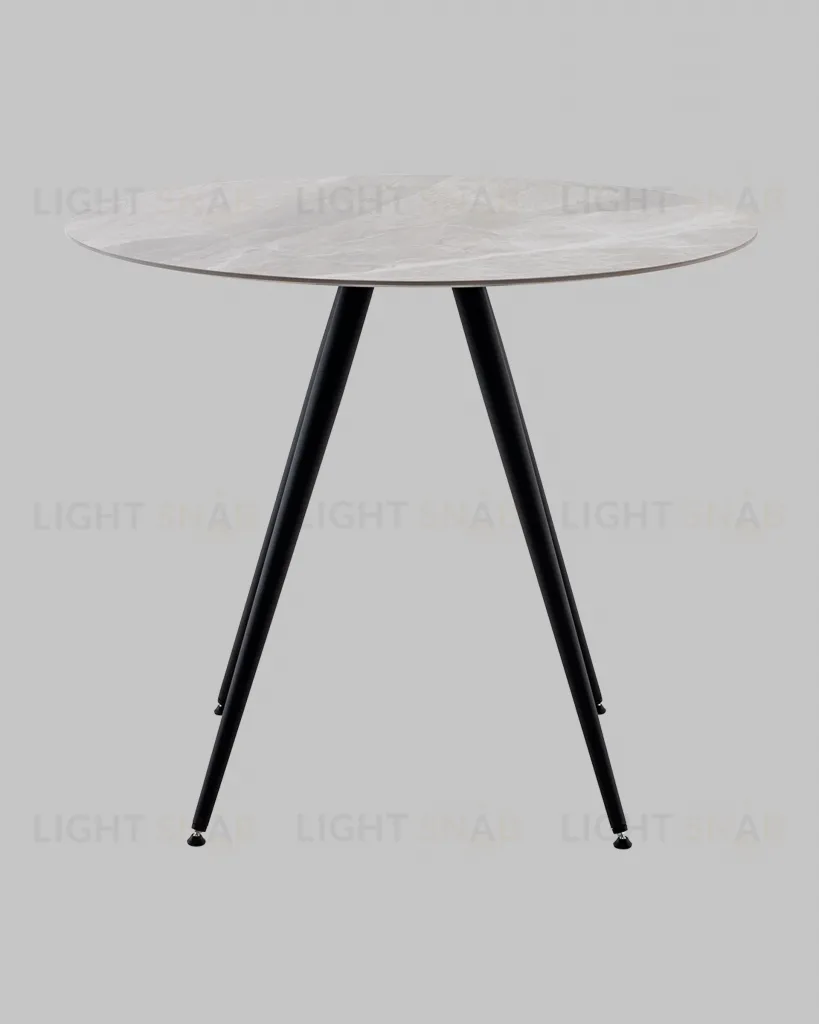 Стол Ники круглый столешница керамика Italian light grey 900 УТ000041257