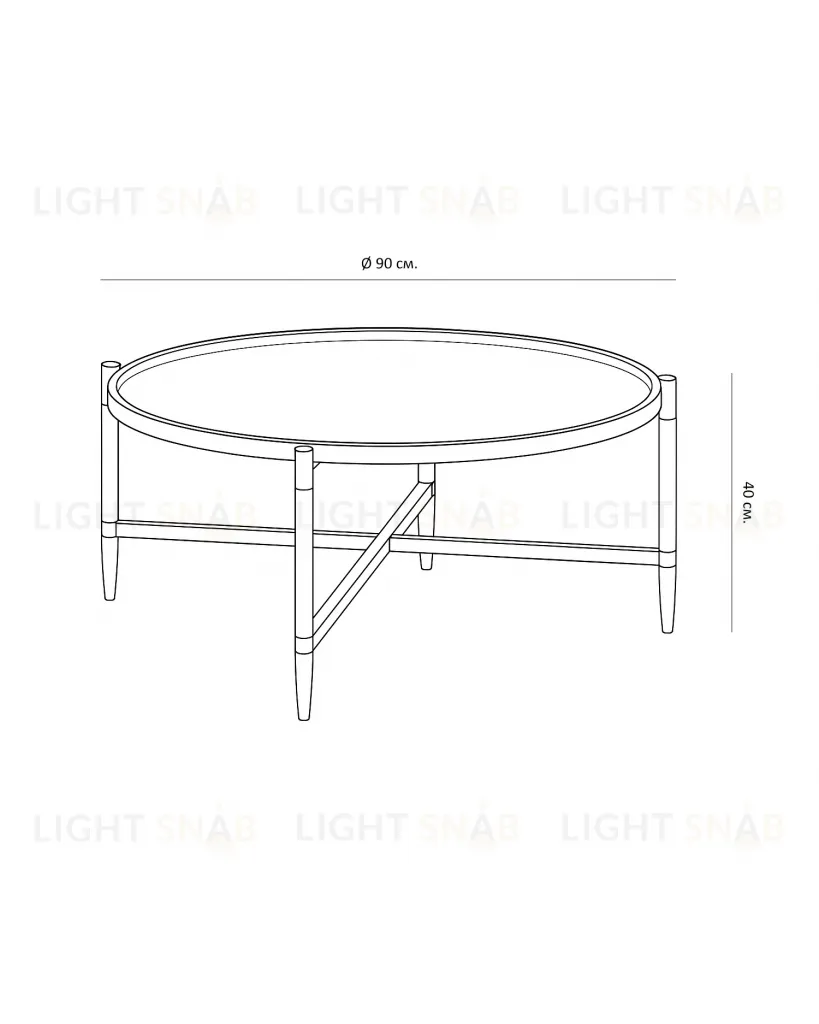 Серебряный кофейный стол "Шэрон" LHT621PS