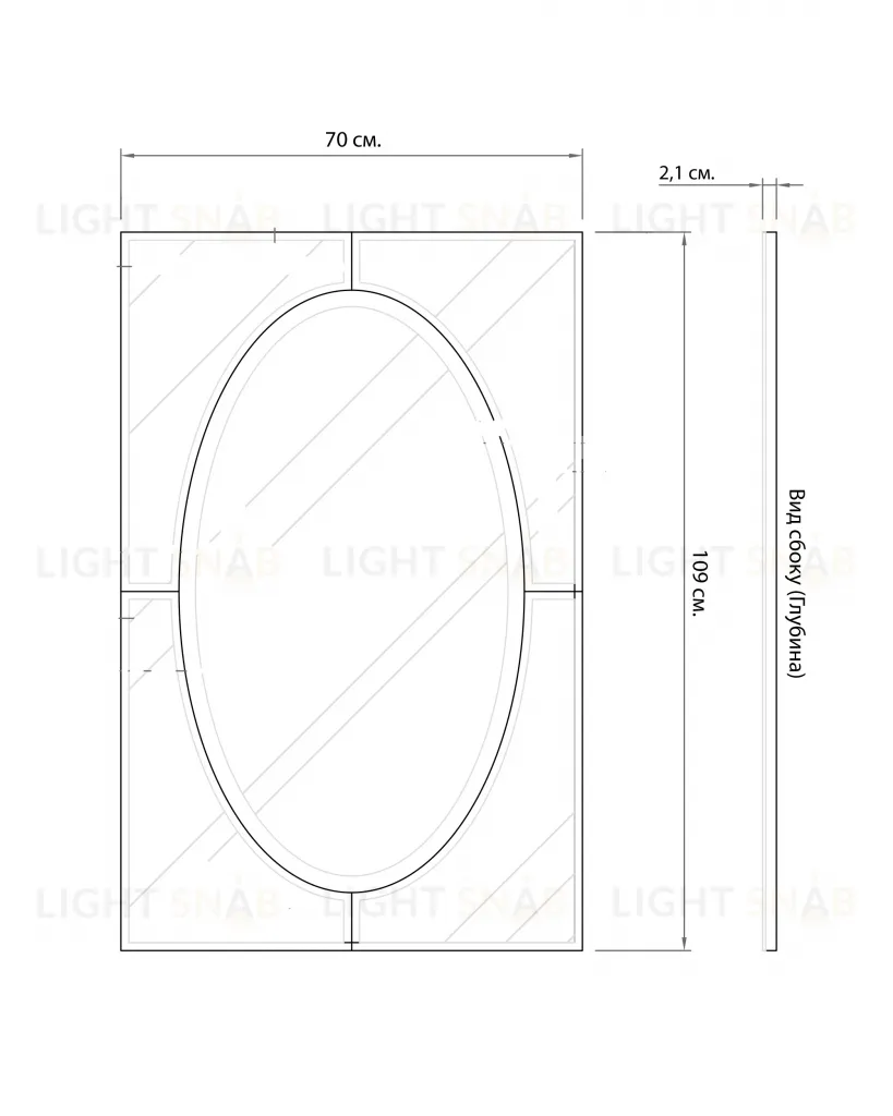 Зеркало в зеркальной раме "Корк" LHDWM7521PND