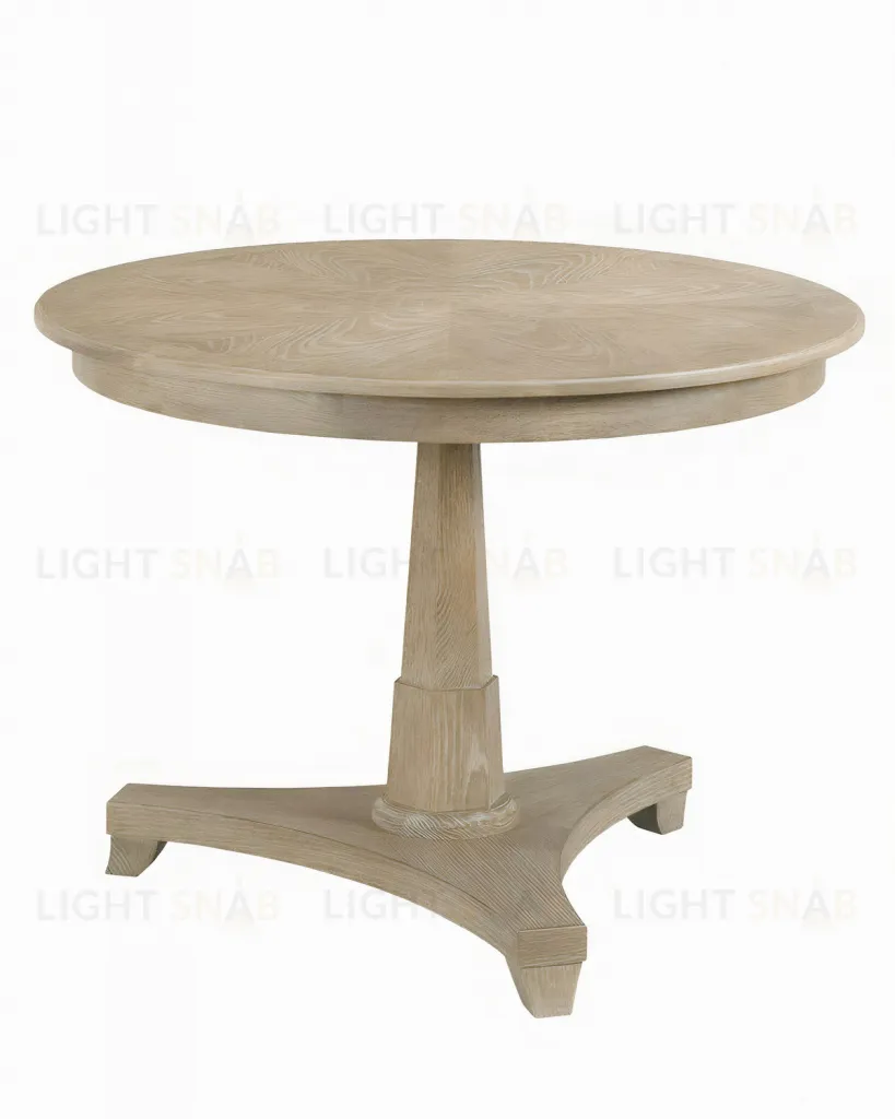 Бежевый обеденный стол из массива дуба "Парма" LHFDT1197HLN weathered oak