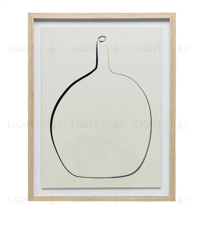 Постер "Drawing Vase" с дубовой рамой DPP380924VHS