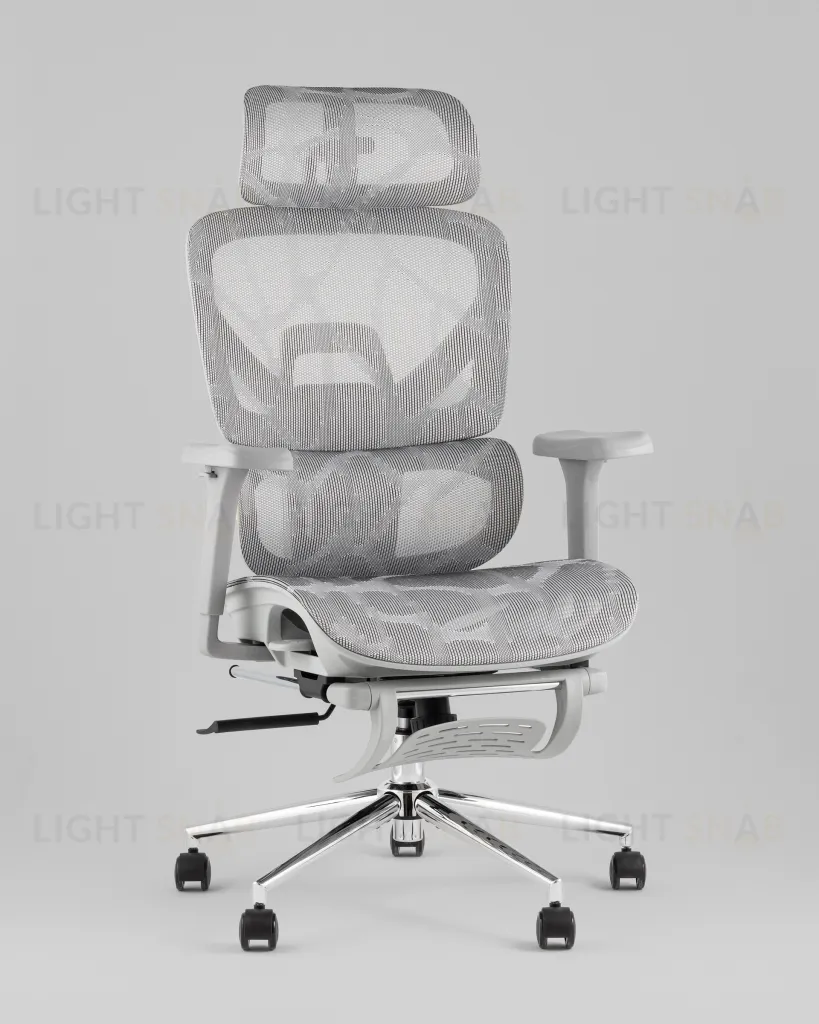 Кресло офисное TopChairs Vertus серая сетка УТ000042054