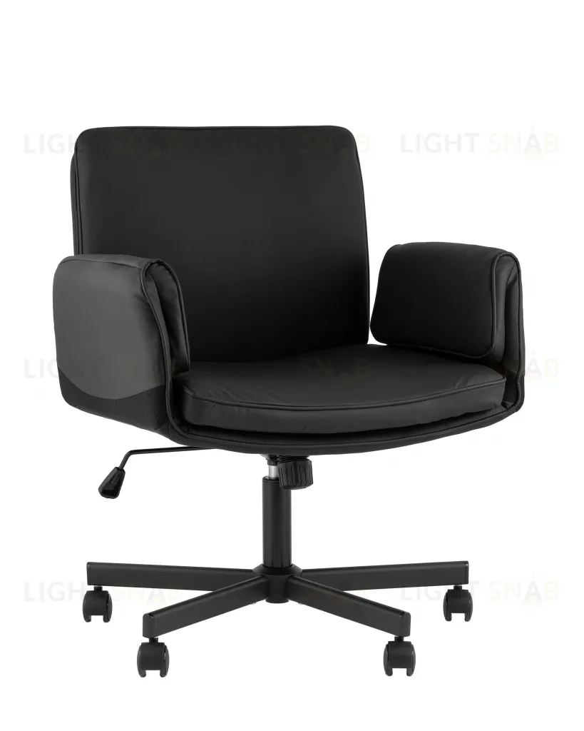 Кресло офисное TopChairs Foldo с откидными подлокотниками черное УТ000042107
