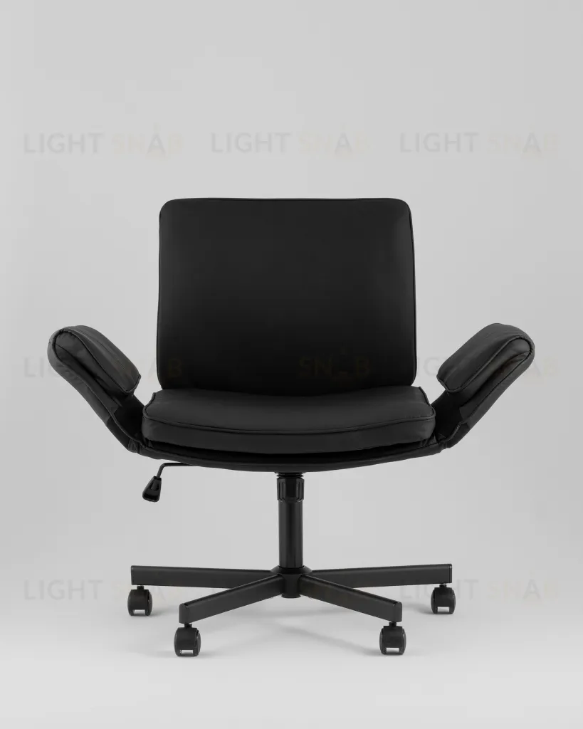 Кресло офисное TopChairs Foldo с откидными подлокотниками черное УТ000042107
