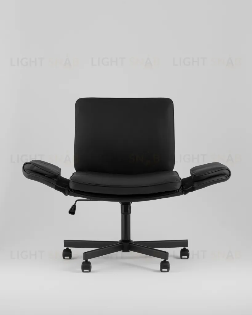 Кресло офисное TopChairs Foldo с откидными подлокотниками черное УТ000042107